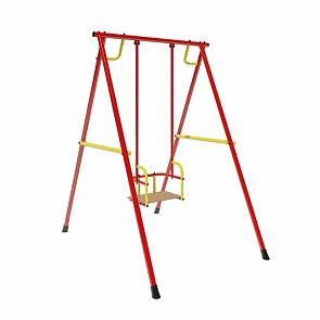 Качели Лидер-03 металлические на подшипниках, цвет - красно/жёлтый (Лидер, Лидер-03)